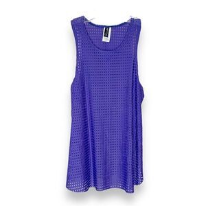 Onzie Molly Jersey Mesh Tank with Flyaway Sides Periwinkle Women’s One Size Fits